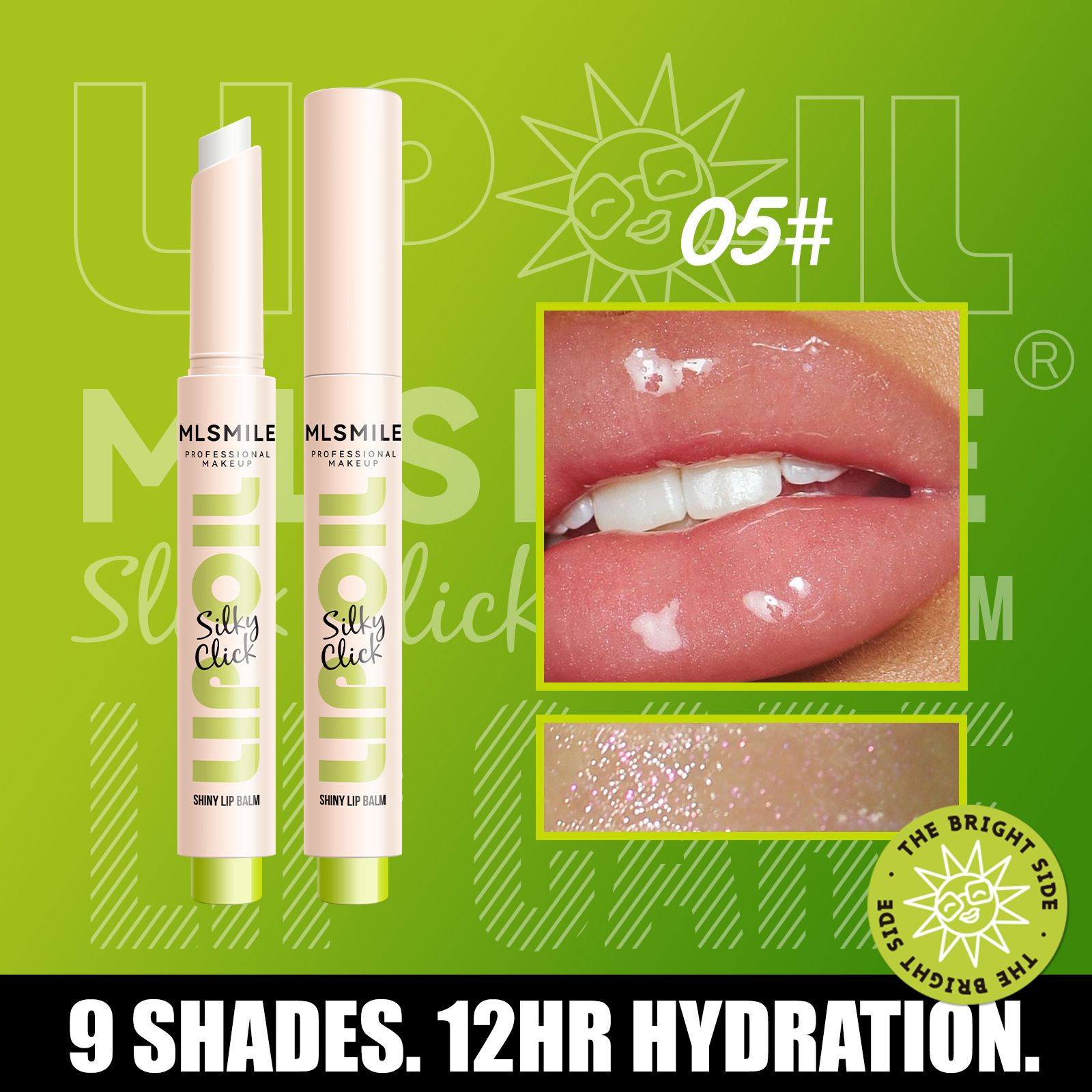 9-color press-on lipstick solid lip balm water-glow lip gloss moisturizing plump lips mirror surface lip oil 01# 2g