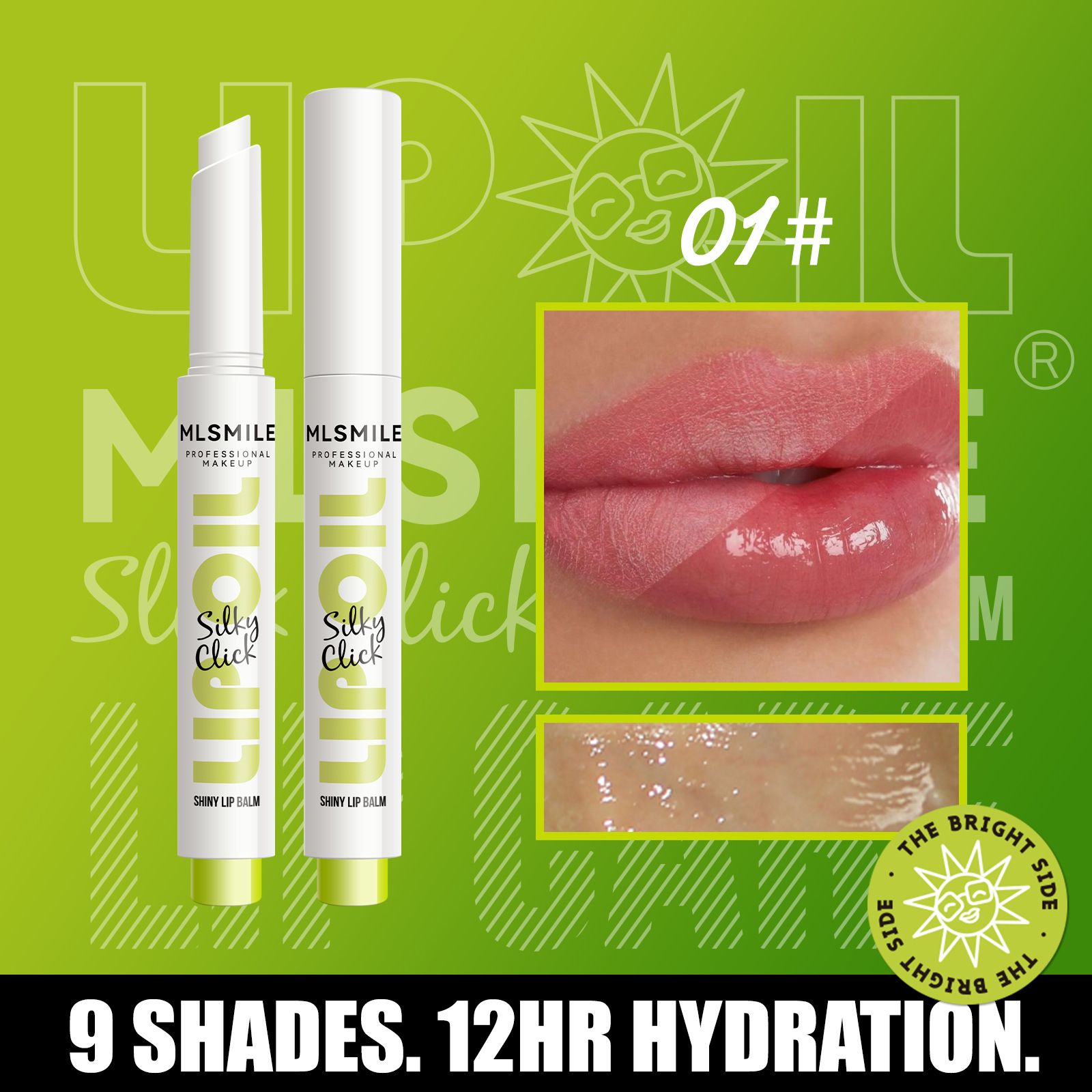 9-color press-on lipstick solid lip balm water-glow lip gloss moisturizing plump lips mirror surface lip oil 01# 2g view 6