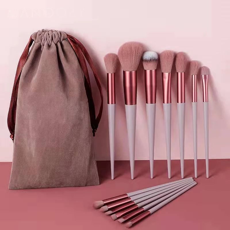 13pcs Soft Makeup Brushes Set Eyeliner Eye Shadow Brush Cosmetic Foundation Blush Powder Blending Beauty Makeup Tool Maquiagem Pink 13pcs