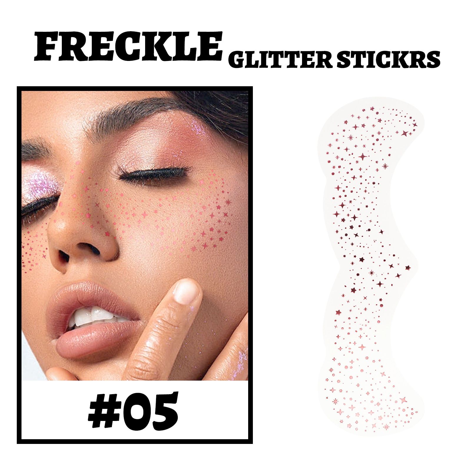 Gold Foil Tattoo Sticker, Waterproof, Glitter, Star & Butterfly Design, Party Stage Performance, Freckle Stickers, Tattoo Sticker Temporary Tattoo #01 Oon Piece