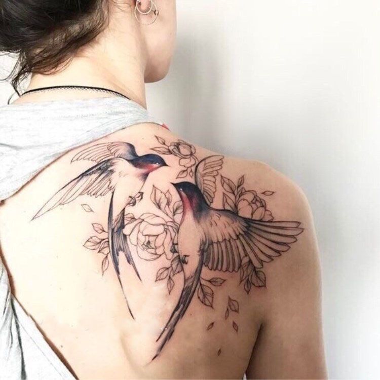 4 pieces Temporary Tattoos For Women Girl Birds Tattoo Temporary as picture 4 pieces