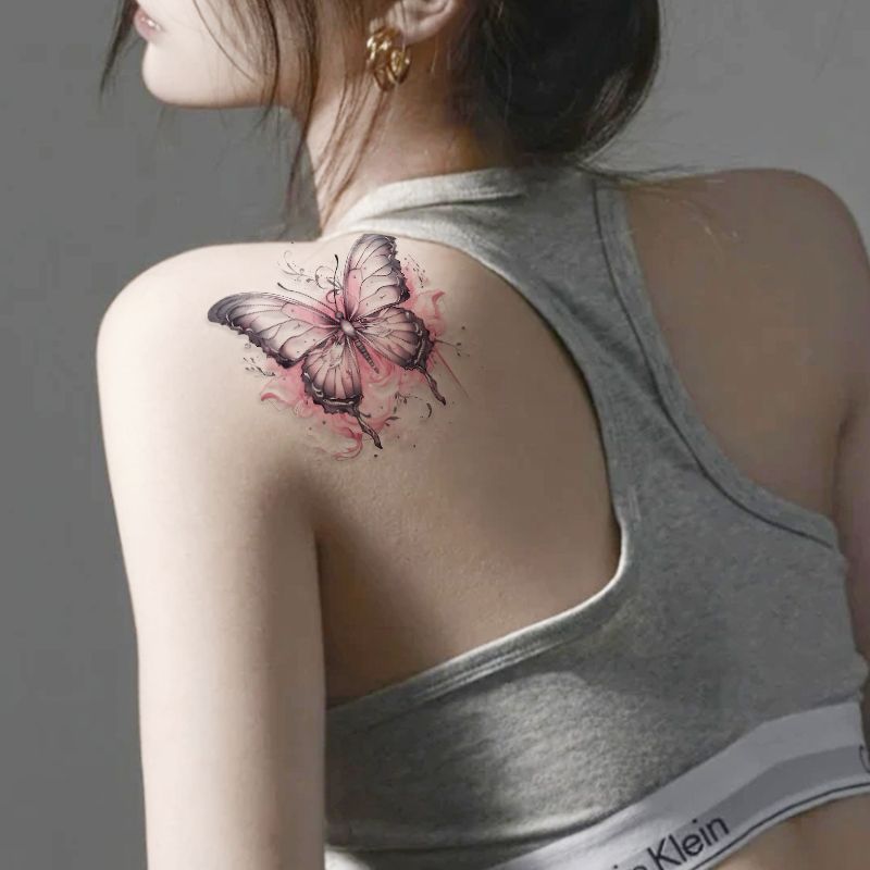 4 Pcs Tattoos Stickers,Butterflies Temporary Tattoos for Women, Girls Butterflies 4Pcs