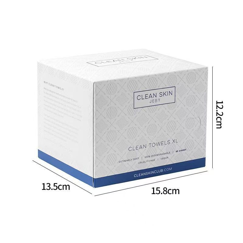 Thickened face towel - disposable soft towel for cleaning - antibacterial facial cleansing wipe - packaged in a tissue box - roll style white 26*30cm