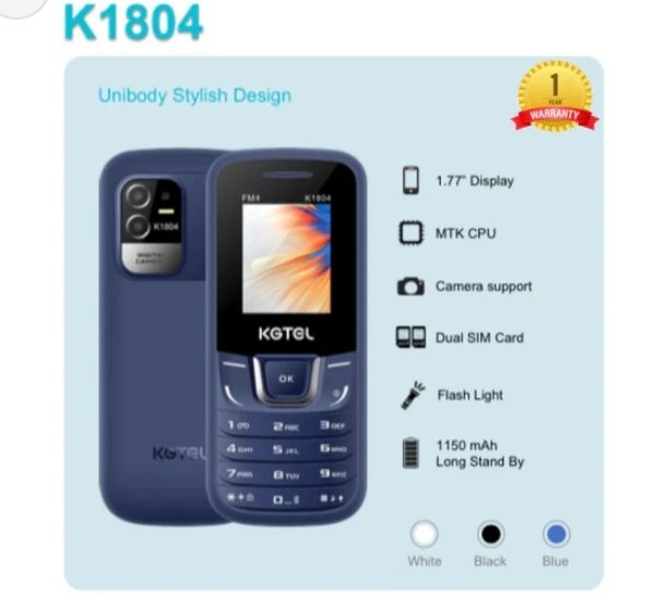 Kgtel k1804.simple and pocket friendly. can maintain battery for long hours standby with music and phone calls actively.smooth performance .has a dual sim