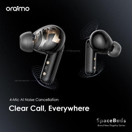 Oraimo SpaceBuds Hybrid ANC True Wireless Earbuds Customized Voice Prompt: 50dB Hybrid ANC Noise Cancellation, Personalized Lighting Effect, Customized Voice Prompts, 40-Hr Long Playtime