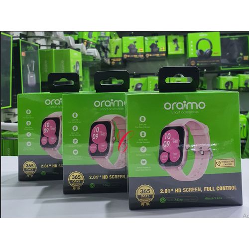 Oraimo Watch 5 Lite Smart Watch Smartwatch OSW-804 2.01'' Screen Bluetooth Durable Waterproof Dust proof|Waterproof | Long Battery Life | Super Deal 🔥