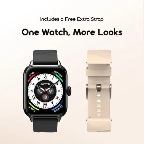 Oraimo Watch 6 Nano OSW-807N, 1.52” TFT Full Touch Color Display, IP68 Waterproof, Wireless HD Calling Smart Watch - Black. can withstand power for a long period of time upto 2 weeks standby