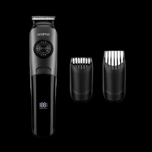 Original Oraimo Smart Trimmer 2 Rechargeable Hair Clipper Beard Shaver Grooming Tool with Stainless Steel Blades, Adjustable Guide Comb, Quiet Motor, USB Charging and Long-Lasting Battery Performance.