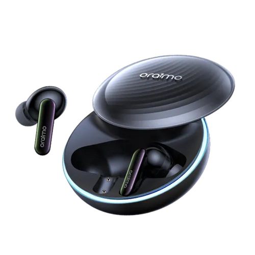Oraimo SpaceBuds Hybrid ANC True Wireless Earbuds Customized Voice Prompt-Space Grey.can withstand power for a long period of time upto 15 days standby..superb bass