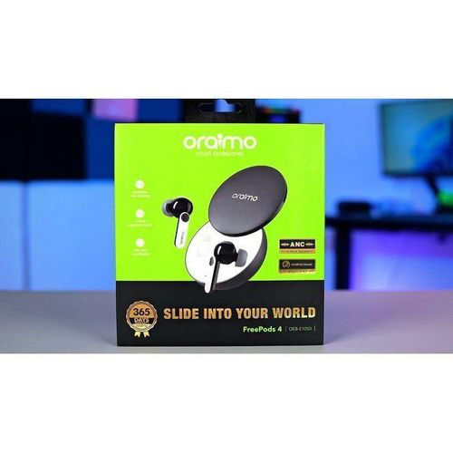 Oraimo FreePods 4 ANC True Wireless Earbuds with App Control – Noise Cancellation, 35.5 Hours Battery, Smart Touch & Game Mode