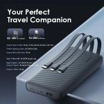 Oraimo Slice Link Pro OPB-P7101 10000mAh 22.5W Power Bank – Built-in Type-C, Micro-USB & Lightning Cables, Fast Charging, Multi-Output Portable Charger for Phones & Gadgets Kenya