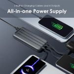 Oraimo Slice Link Pro OPB-P7101 10000mAh 22.5W Power Bank – Built-in Type-C, Micro-USB & Lightning Cables, Fast Charging, Multi-Output Portable Charger for Phones & Gadgets Kenya