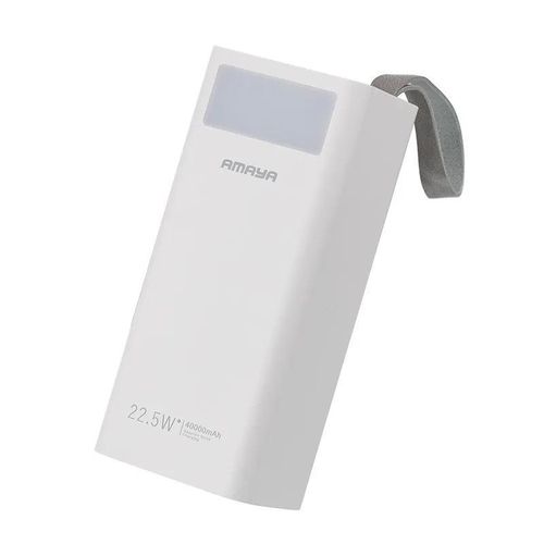 Amaya APW-04 Power Bank 40000mAh 22.5W - White
Amaya APW-04 40000mAh Power Banks , 22.5W super fast charging, LED power indicator, Built-in flashlight, Multiple Ports, safe polymer battery.