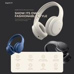 Havit H633BT Wireless Bluetooth Headphones Over-Ear Design with Deep Bass, 22H Playtime, Foldable & Lightweight, Bluetooth 5.3, Built-in Microphone Headsets, for TV, iPhone, Gym, Running