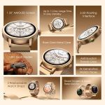 Oraimo Watch Muse OSW-831N 1.32” AMOLED IP68 Smart Watch That Makes And Receives Calls Comes With 2 Replaceable Watch Straps.