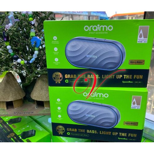 Oraimo SpaceBox OBS-382 8W Personalized Light Shop Speaker – High-Quality Sound With Customizable LED Lights