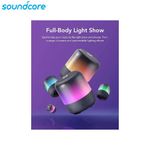 Anker Soundcore Glow Mini – 8W Compact Wireless Speaker with 360-Degree Dynamic Sound, Full-Body Lighting, Waterproof and dustproof - Black