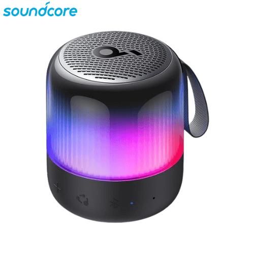 Anker Soundcore Glow Mini – 8W Compact Wireless Speaker with 360-Degree Dynamic Sound, Full-Body Lighting, Waterproof and dustproof - Black