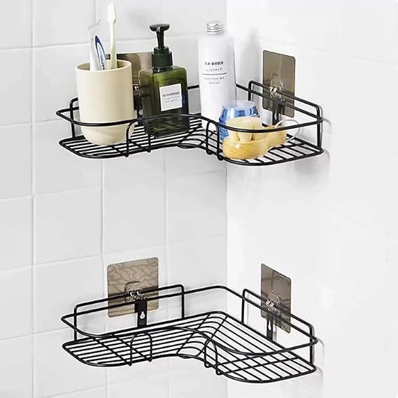 LARGE IPCS Kitchen / Bathroom Corner Shelf Stainless Steel Corner Shelf Organizer Storage, Shelf/Shelves Weight Load Capacity 10 Kg