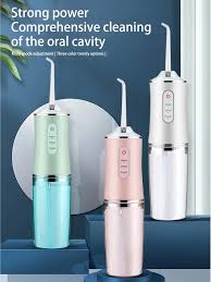 Water-Flosser-Teeth-Cleaner, Rechargeable - Waterproof, Portable Cordless Dental Oral Irrigator, Water flossers for Teeth, 3 Modes 4 Nozzles, for Home and Travel Elegant, Water Flosser for Braces