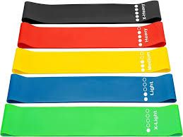 OFFER Resistance Bands - Exercise Workout Bands for Women and Men - Resistance Loop Exercise Bands - 5-PC Exercise Workout Bands for Booty, Legs, and Pilates - Includes Free Carrying Bag