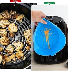 2pcs Air Fryer Silicone Pot Air Fryer Silicone Baking Pan Air Fryer Tray, Food Safe Air fryers Oven Accessories