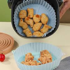 2pcs Air Fryer Silicone Pot Air Fryer Silicone Baking Pan Air Fryer Tray, Food Safe Air fryers Oven Accessories