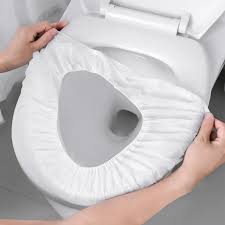 10pcs Disposable Toilet Seat Covers - Plastic Waterproof Non-Slip Toilet Seat Covers - Individually Wrapped for Travel - Perfect for Potty Training - Great for Adults
