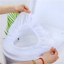 10pcs Disposable Toilet Seat Covers - Plastic Waterproof Non-Slip Toilet Seat Covers - Individually Wrapped for Travel - Perfect for Potty Training - Great for Adults