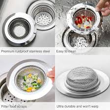 Kitchen Sink StrainerStainless Steel Drain Filter Strainer with Size : 7.5cm Depth : 2.5cmPerfect for Most Kitchen Sinks