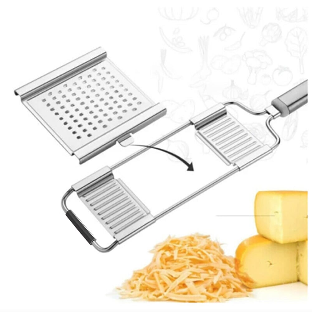 4 in 1 Multi-Purpose Vegetable Slicer Set, Handheld Stainless Steel Shredder Cutter Grater with 4 adjustable Blades Manual Food Chopper Kitchen Tools for Vegetable Fruits Salad