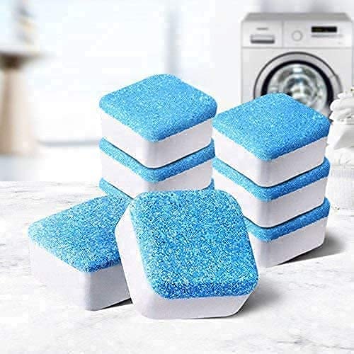 12pcs Washing Machine Cleaner Tablets, Solid Washer Deep Cleaning Tablet, for Front and Top Load Washers