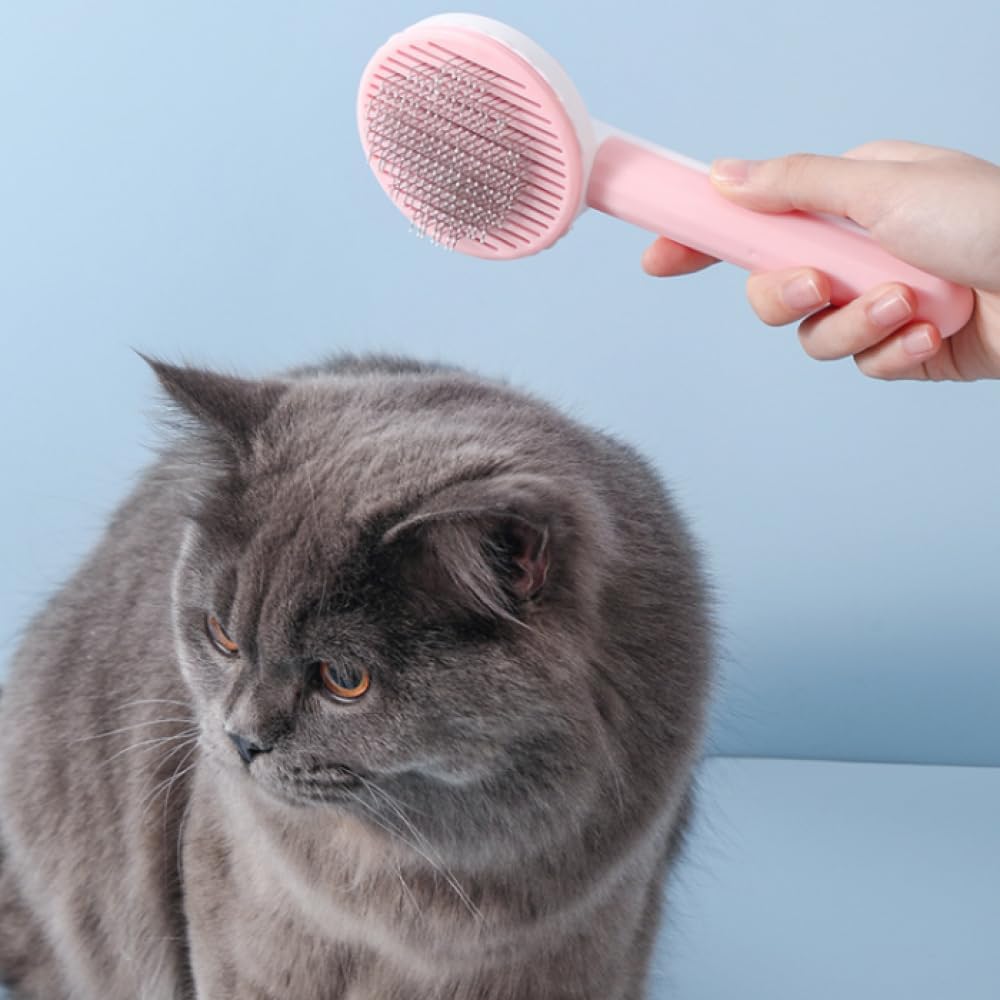 Pet Comb, Massage, Hair Removal Comb, Self Cleaning Pin Comb for Cats, Grooming Comb, Cat Supplies, Cat and Dog, Grooming Brush