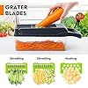 16-Piece Kitchen Vegetable Chopper High-Performance Mandoline Vegetable Slicer & Dicer with Stainless Steel Blades-Peeler-Hand Guard and Brushes|Veg,Salad Complete Food Cutter Set