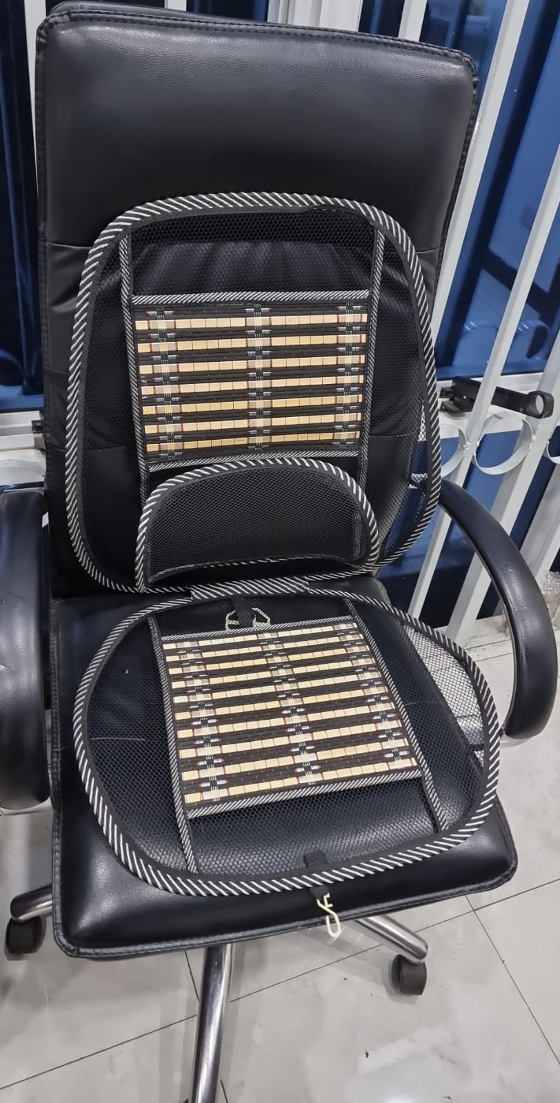 2-pcs Standard Size Ventilated Seat Cushion with Lumbar Support Air Flow Breathable Back Support Cushion Car Seat Cushion Cool Pad for Comfort and Lower Back Pain Relief