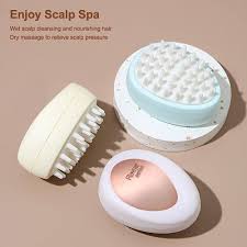 Scalp Massager Silicone Anti- for Slip Manual Hair Massage Brush Portable Reusable Relaxation Soft Comfortable,