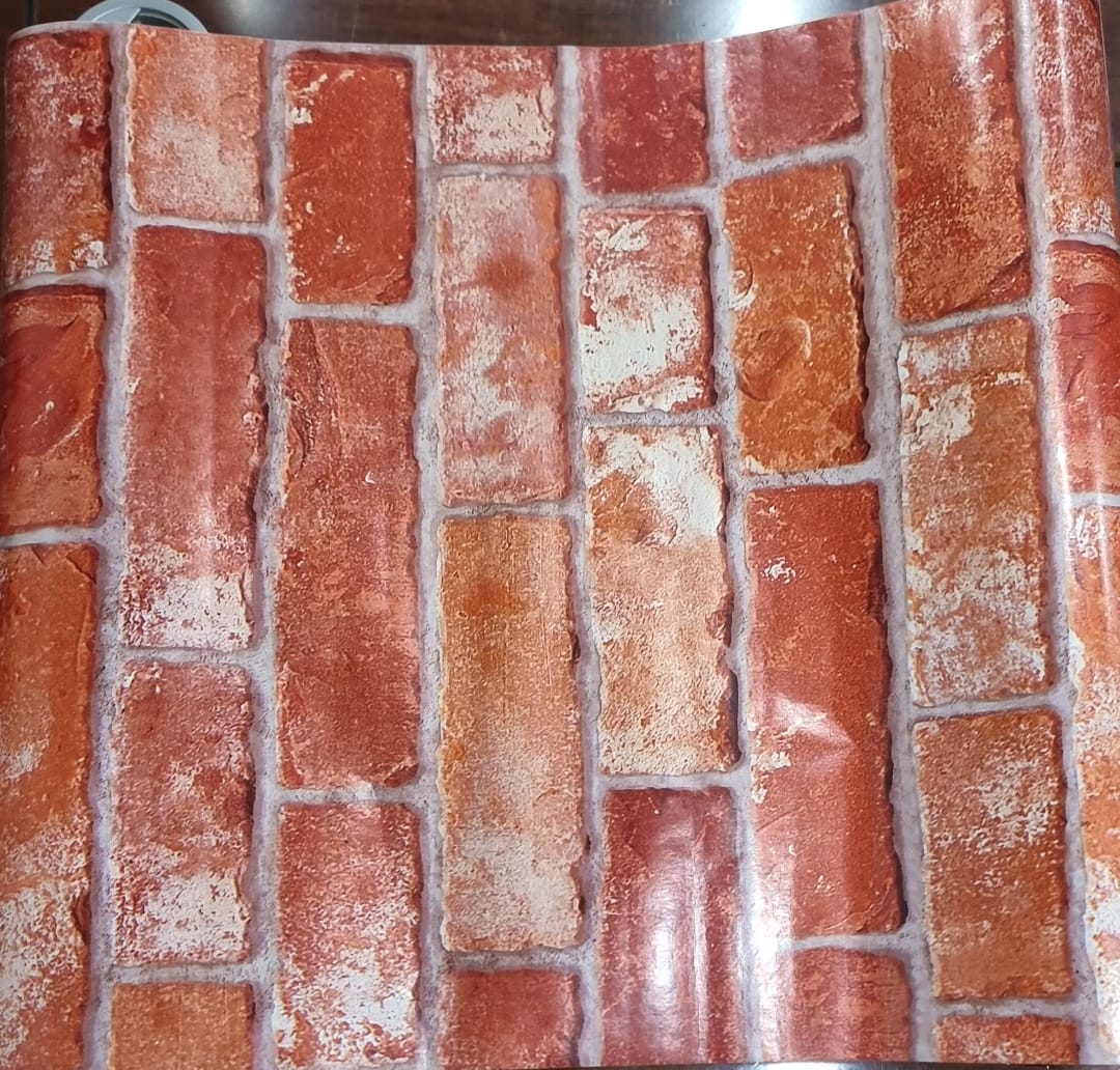 Brick Wall Paper Retro 3D Wallpaper Waterproof PVC Wallpapers Restaurant Bar Wall Decoration Red Brick Wallpaper 10 Meters