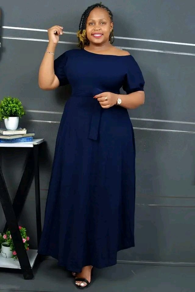 Best price for Fashion ladies hot sale long dress Color-Blue Size-M  1000232035
