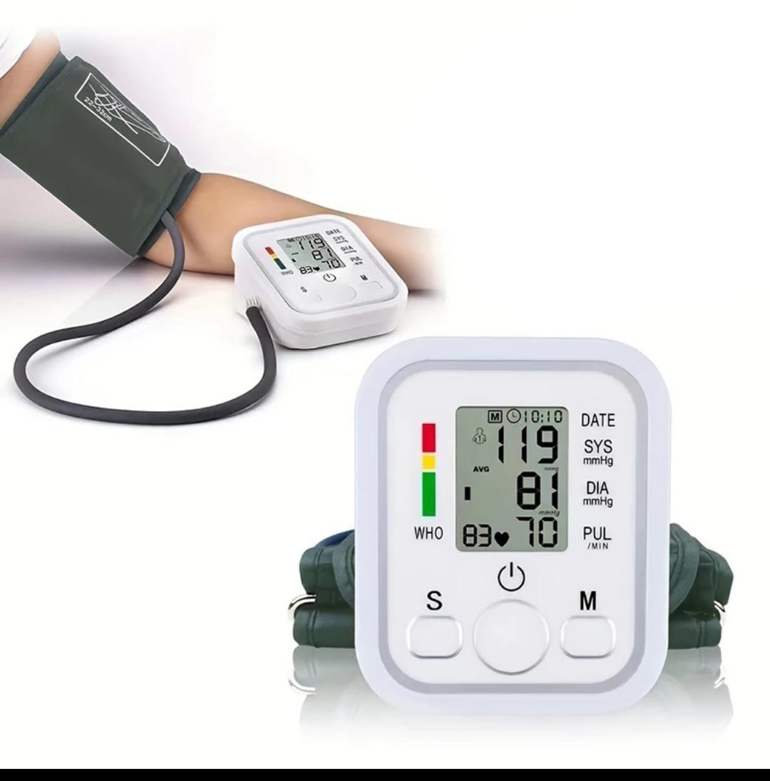 🥳🧜‍♂️🧜‍♀️Electronic Digital Arm BP Blood Pressure Monitor Machine Heartbeat Pulse Meter Test Sphygmomanometer + USB cable🧚‍♀️🧞‍♀️Clock function, you can set year, month, day, hour, minute by your