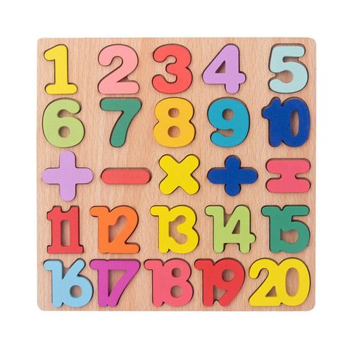 Wooden Alphabet Number Puzzle,ABC and 123 Letters Sorting Board Blocks Montessori Matching Game