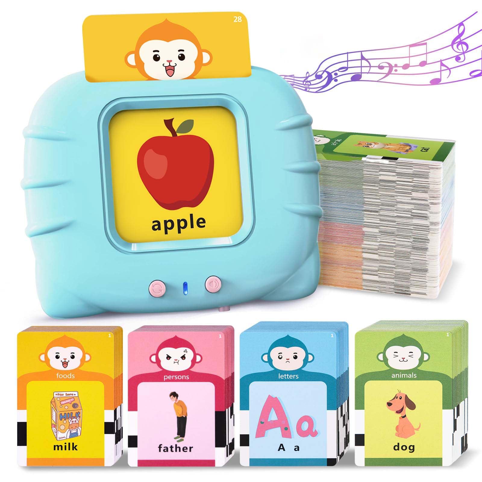 Talking Flash Cards for Toddlers 3 4 5 6 Years Speech Therapy Toys Autism Toys Learning Cards Audible Sound Machine with 224 Sight Words Birthday Gifts for Boy Girl
