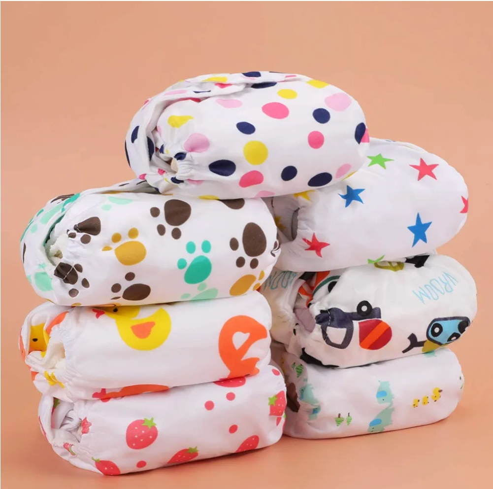 2 Pieces Baby Washable, Adjustable, Reusable Cloth Unisex Toddler Kids Waterproof Breathable Diaper With 3  Inserts Each (0 to 3 Yrs Upto 15 Kgs)