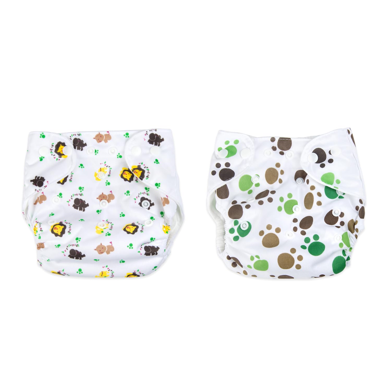 2 Pieces Baby Washable, Adjustable, Reusable Cloth Unisex Toddler Kids Waterproof Breathable Diaper With 3 Inserts Each (0 to 3 Yrs Upto 15 Kgs)