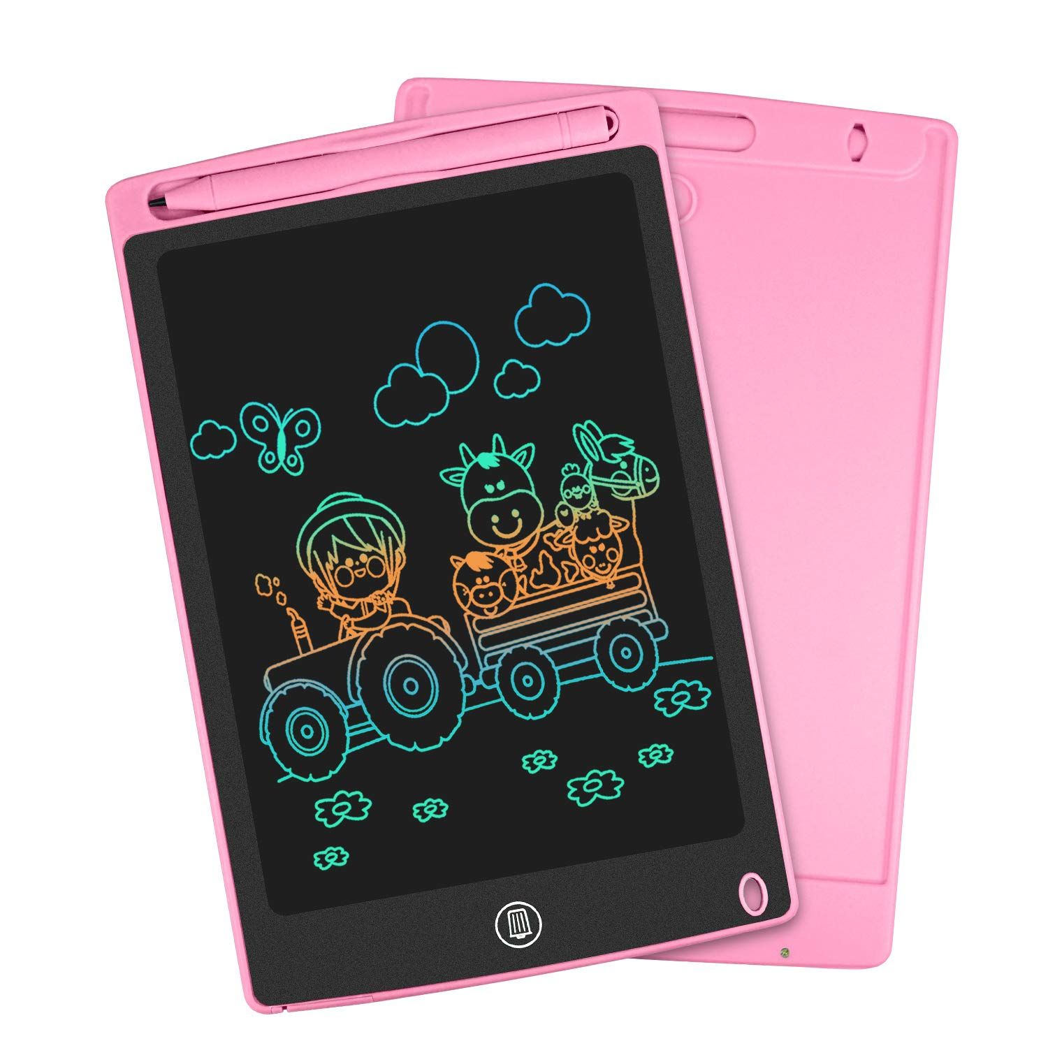 Reusable 8.5” LCD drawing pad for kids. Write, draw, and erase with ease! Safe screen, no radiation, comes with stylus. Fun tool for learning, play, and creativity. For home, school & on-the-go.