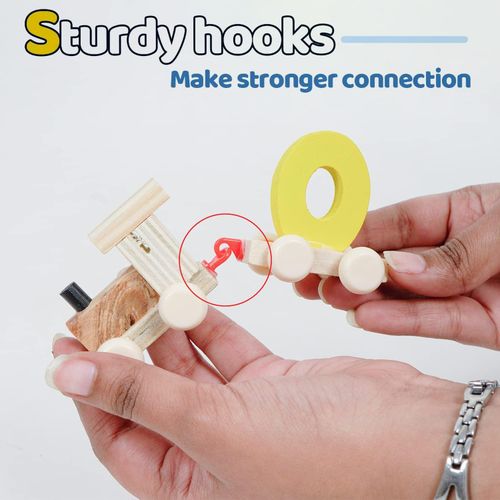 Handicraft Wooden Numeric Puzzle Train for Kids Digits Number 0 to 9 Wooden Number Train for Early Educational Kids