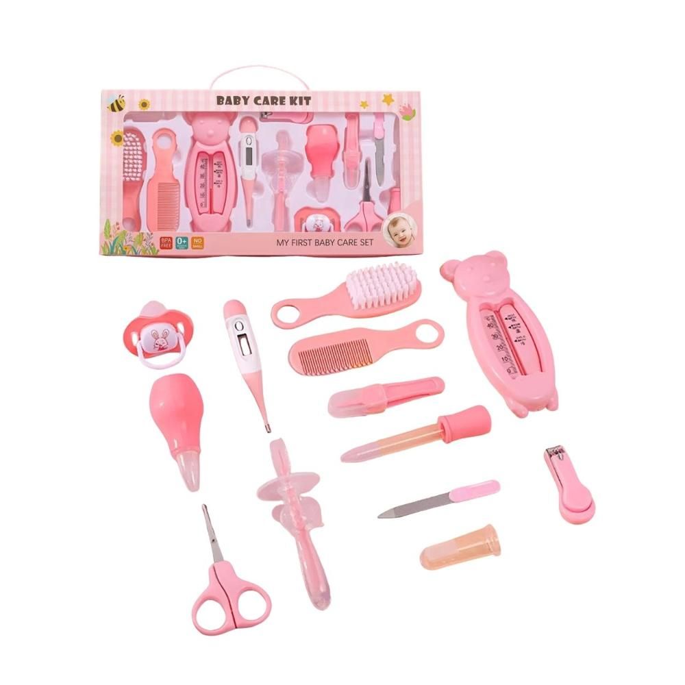 13-in-1 Newborn Baby Care Kit – Grooming & Health Set with Thermometer, Nail Clipper, Nasal Aspirator, Hair Brush & More – Safe & BPA-Free Infant Essentials