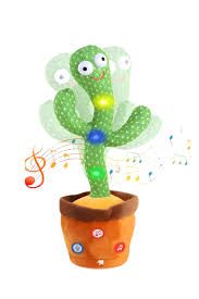 Interactive Dancing Cactus Toy for Babies & Toddlers (6–36 Months)  Talking, Singing & Recording Musical Plush Toy with LED Lights