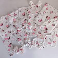 11 Pieces Unisex Cotton Newborn Baby Receiving Set With;2 sweaters(1 buttoned,1 round neck),2 pairs of pants(1 closed leg,one open leg),1 Romper,1 receiving blanket,Bib,Hat,Mitten,Belt,Socks(Assorted)