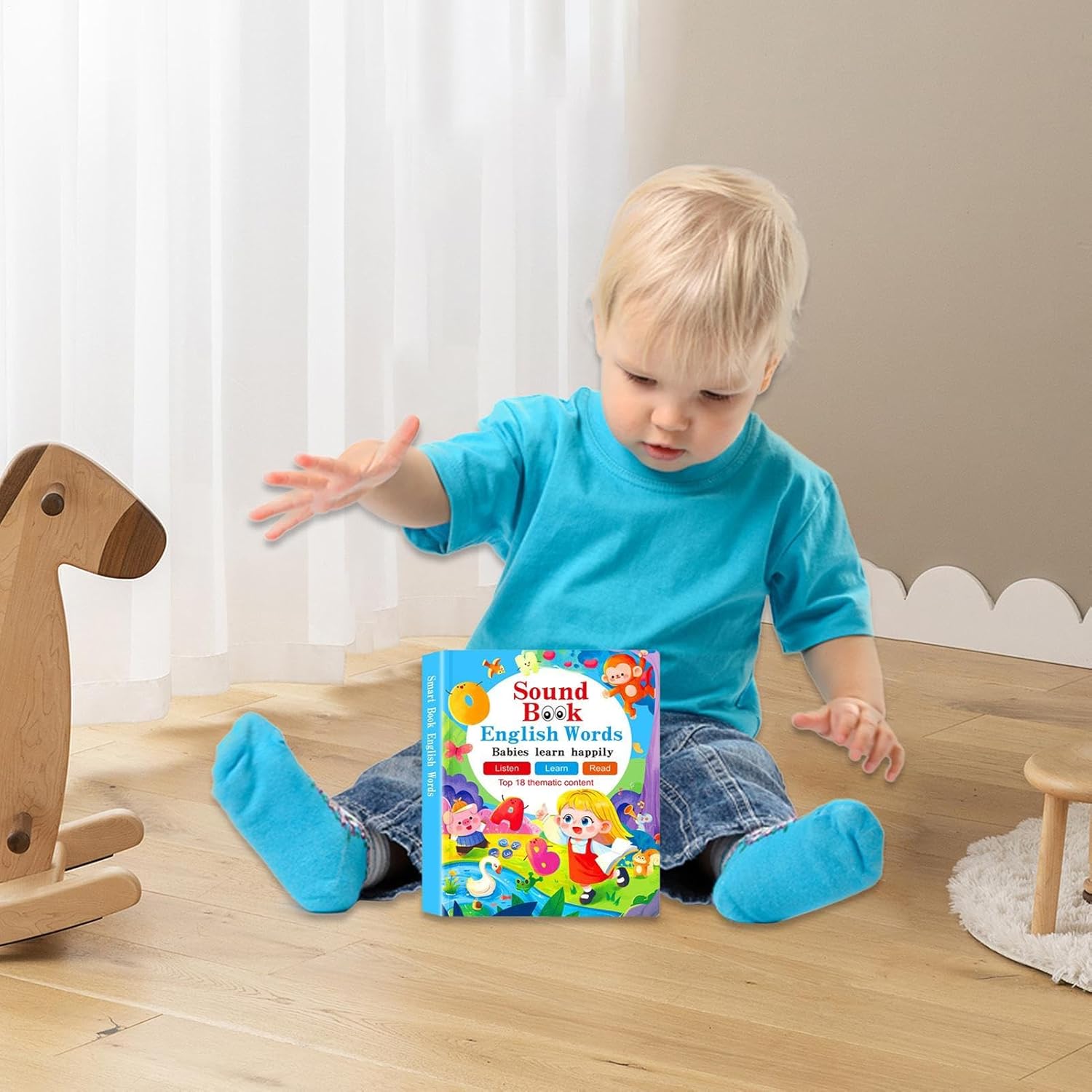 Interactive English Sound Book for Toddlers (1–4 Years)  Talking Learning Book with English Words, Sounds & Early Education Activities