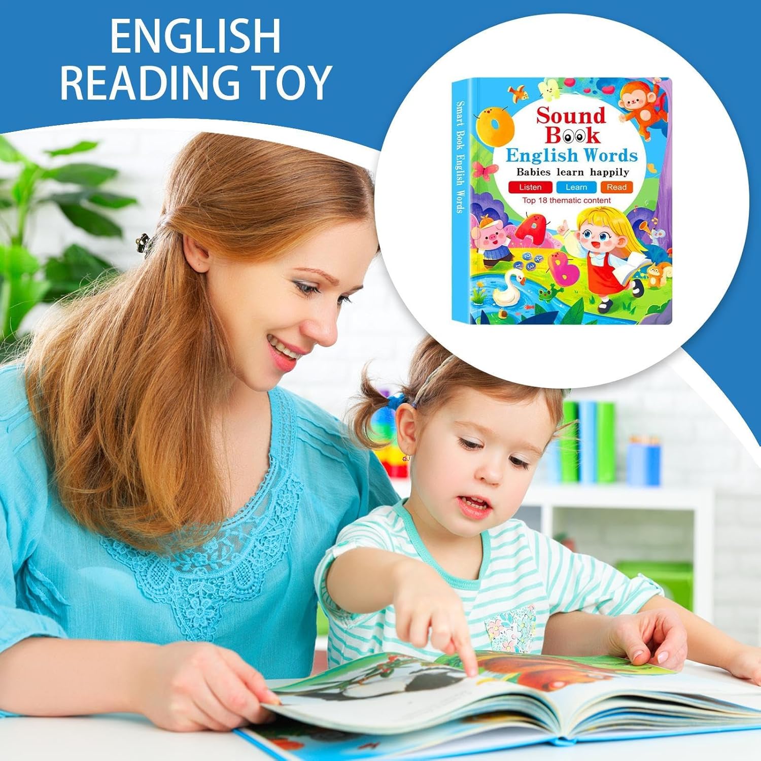 Interactive English Sound Book for Toddlers (1–4 Years)  Talking Learning Book with English Words, Sounds & Early Education Activities